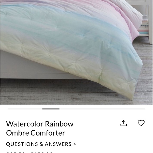 Comforter and shams /Pastel Ombre Bedding Set from Pottery Barn Teen - Picture 7 of 7